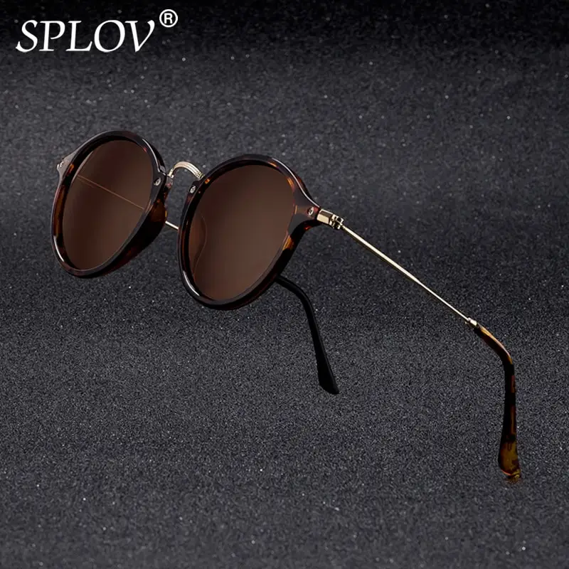 SPLOV, новинка, круглые солнцезащитные очки, Ретро стиль, для мужчин и женщин, фирменный дизайн, солнцезащитные очки, Ретро стиль, зеркальное покрытие, UV400