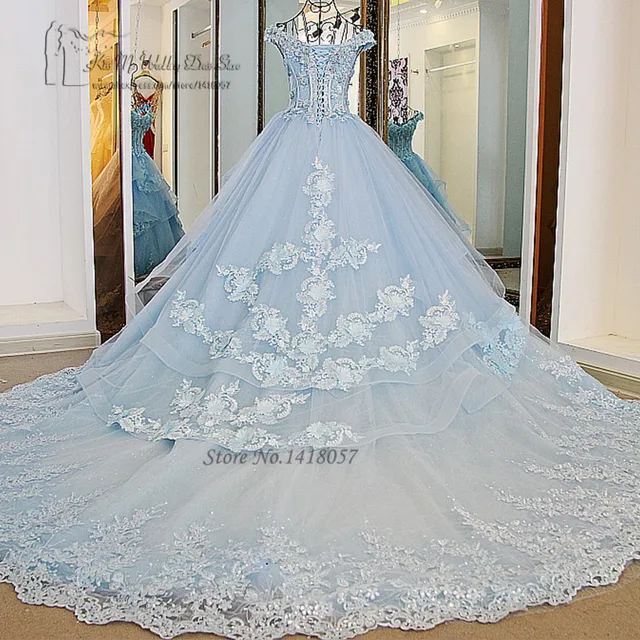 Online Shop Vestido de Noiva Princesa Luxo Vintage Light Blue ... Online Shop Vestido de Noiva Princesa Luxo Vintage Light Blue ...