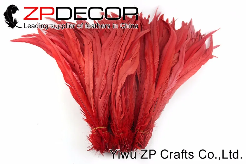 40-45cm rooster feathers red (4)