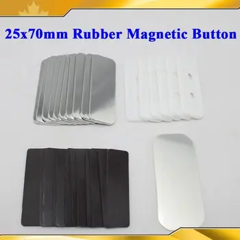 

Rectangle 25x70mm 100 Sets NEW Professional Soft Rubber Magnetic Badge Button Maker Metal Back Button Supply Materials