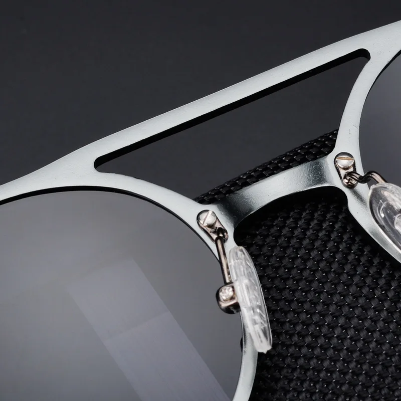 Круглые паровые панковские солнцезащитные очки, Мужские поляризационные крутые толстые оправы, Металлические модные очки UV400, винтажные очки Oculos 47827