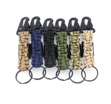 Outdoor Camping Mountaineering Seven Core Umbrella Rope Weaving Hang Keychain Equipment  Corkscrew Tourism Bottle Open Paracord