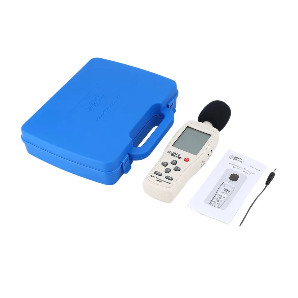 

SMART SENSOR AS824 Sound Level Meters Decibel Meter Logger Noise Audio Detector Digital Diagnostic-tool Automotive 30~130dB