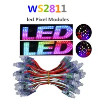 Free shipping 50PCS 12mm WS2801 pixel module,IP66;DC5V input;full color;50pcs a string