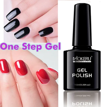 

Dropshipping One Step Gel Pure Color Nail Gel Polish Nail Art Semi Permanent UV Gel nail polish Sets For Manicure Base Top Coat
