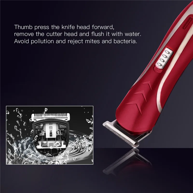 В 220-110 В Professional электрическая машинка для стрижки волос триммер для мужчин перезаряжаемая электрическая бритва для бороды Парикмахерская