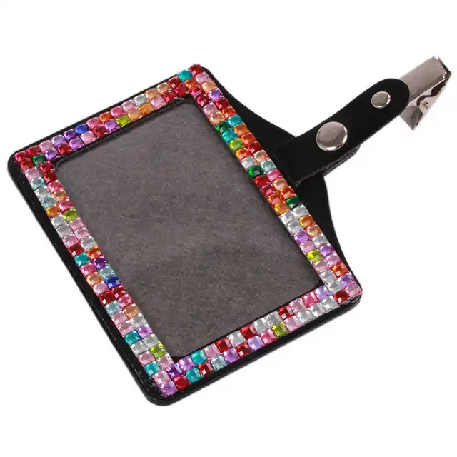 Buy Rhinestone Bus IC Card Holder With Clip Employee Identity Card Badge