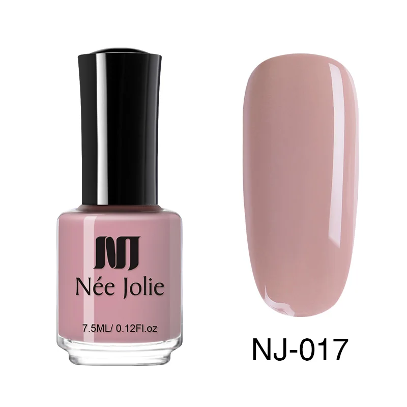 Лак для ногтей NEE JOLIE Pink Series, быстросохнущий, 3,5 мл, 7,5 мл, голографический матовый блеск, зеркальный эффект, лак для ногтей, 18 цветов - Цвет: 7.5ml  Pure-017