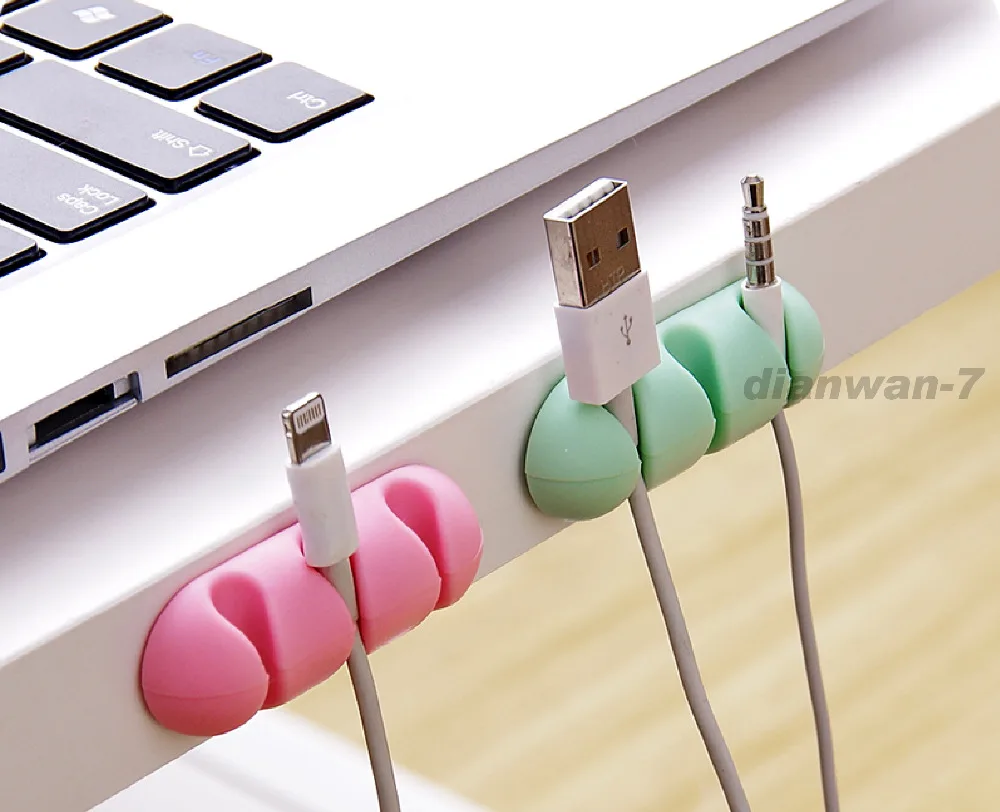 Desktop Cable Clips In Car Electronic Charging Mouse Cord Holder Management Organizer 8pcs | Строительство и ремонт