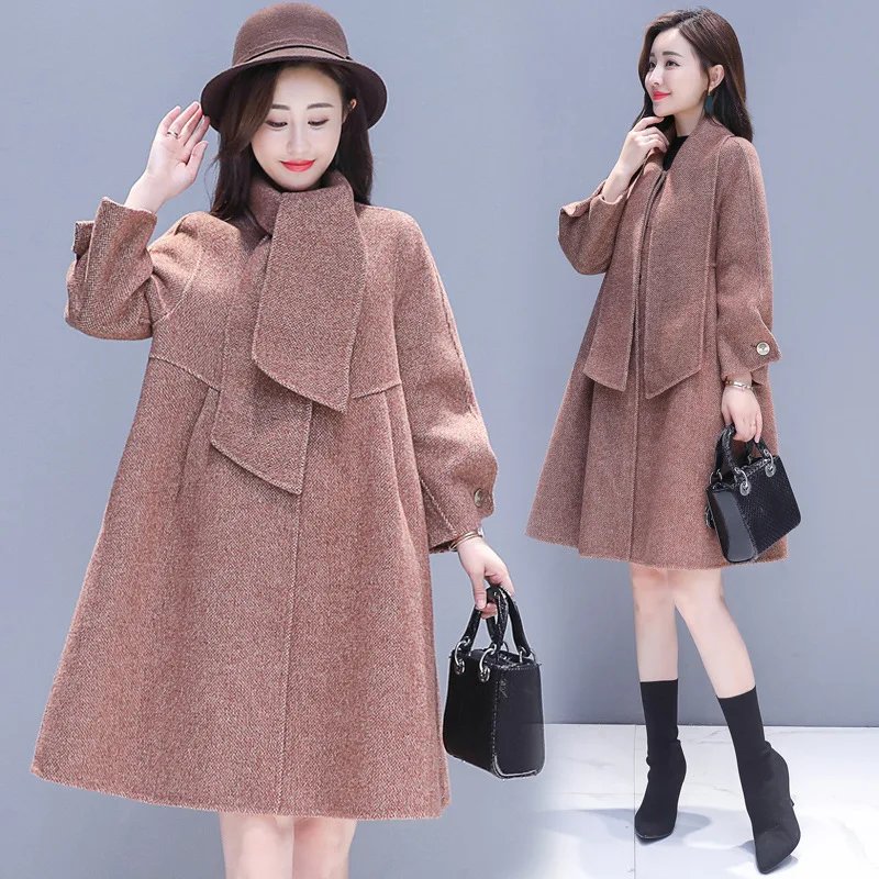 Survêtement Mélange 0 Veste Slim Longue Et Hiver Laine Solide Manteau Femmes tq4gwZzq