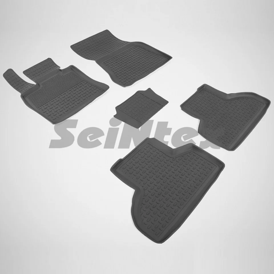 Резиновые напольные коврики для BMW X6 F16 2014-2019 5 шт./компл. Seintex 86733 | Автомобили и