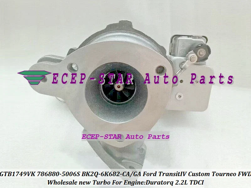 Turbo GTB1749VK 786880 786880-5006S BK2Q-6K682-CA BK2Q-6K682-GA 1741779 For Ford Transit IV Custom Tourneo FWD Duratorq 2.2L TDC (2)