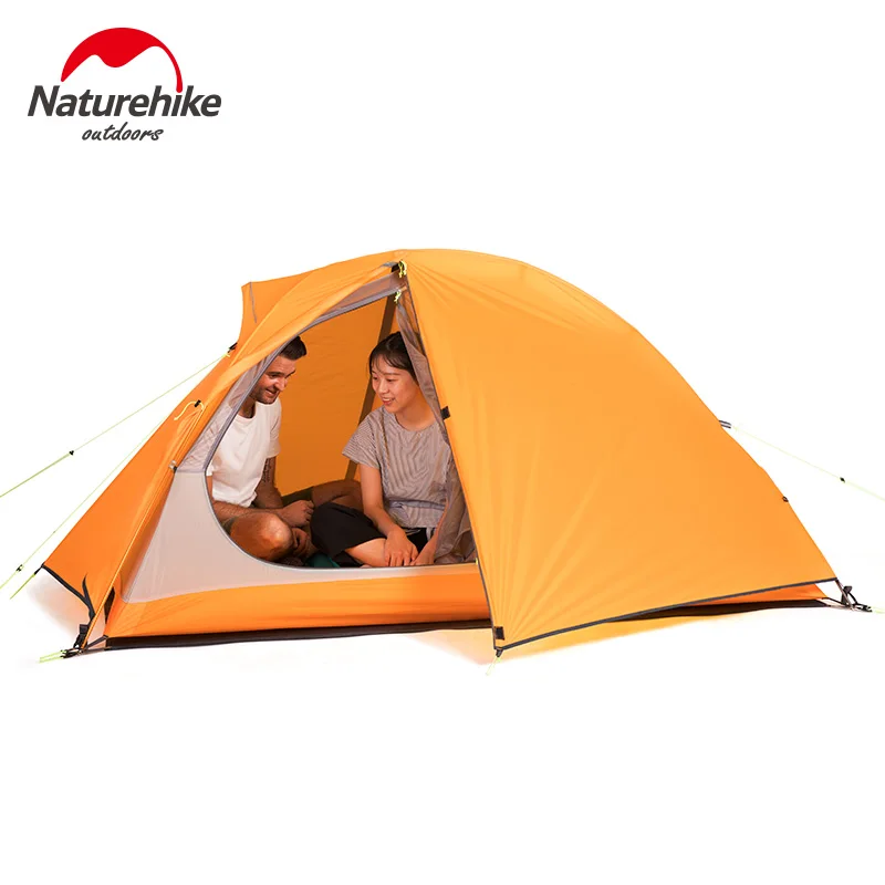 NatureHike 1-2 человек двойной слой Сверхлегкий Палатка для пикника на открытом воздухе 3 сезона водонепроницаемый тент Кемпинг 20D силиконовая палатка NH18A180-D