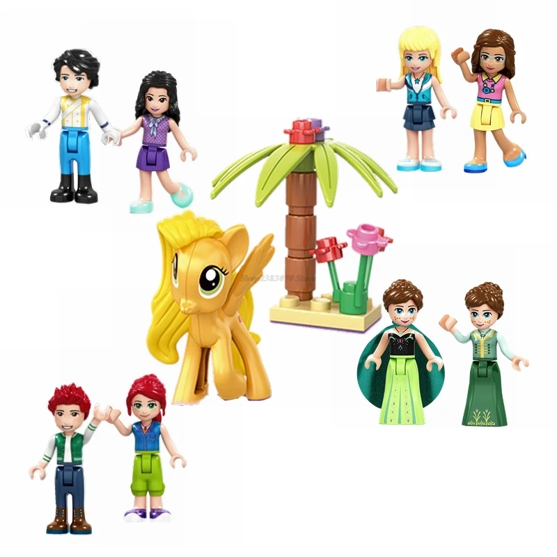 

Legoing Friend City Pet ELSA BEAST ANNA Center Girls Figures Danc Friends For Girl Building Blocks Kids Toys DIY Gifts Legoings