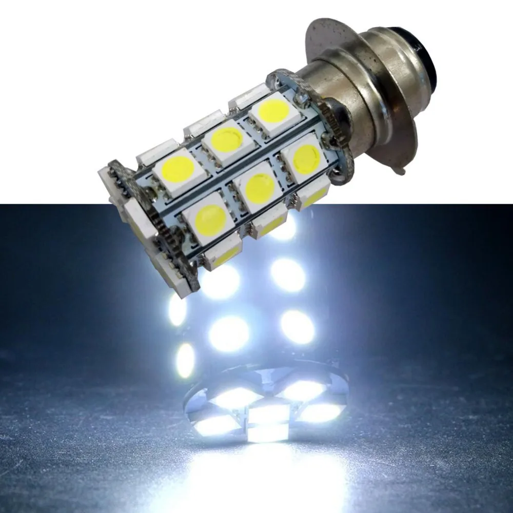 

1PC 6VDC 12V 6-30V H6M P15D LED Motorcycle Headlight Bulbs Fog Light 27 5050SMD Lamp Scooter Moto Accessories Driving Lights