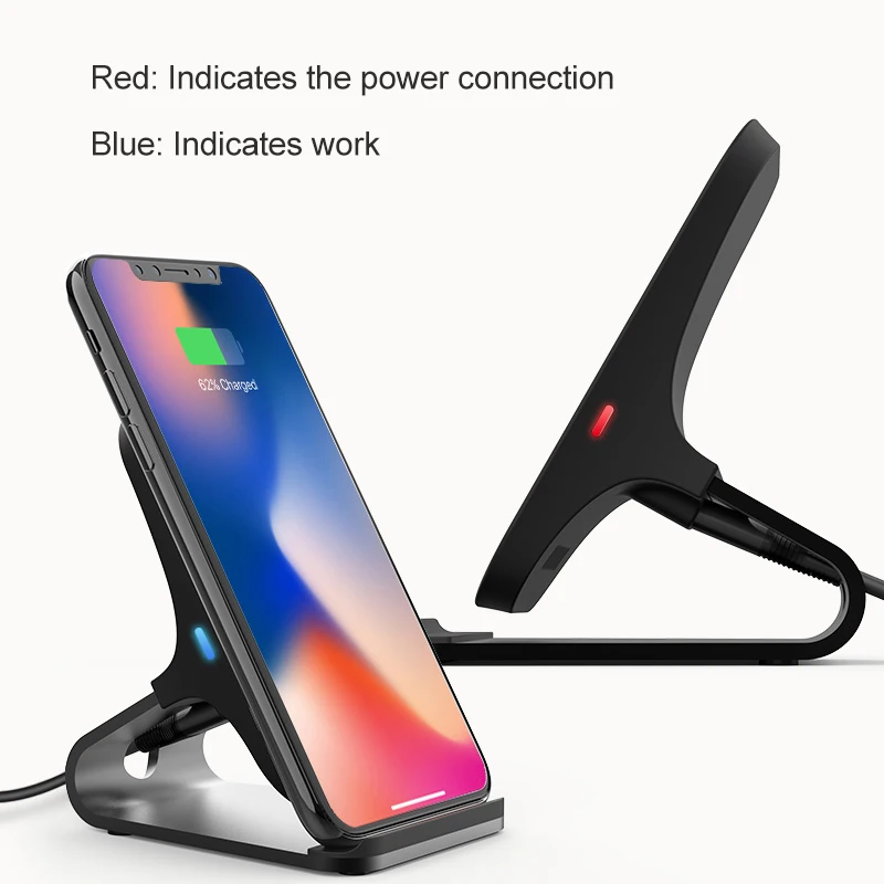 Беспроводное зарядное устройство для Samsung Galaxy S8 S9 Plus S7 Note 8 быстрая Беспроводная зарядка для iPhone X 8 8 Plus мобильное зарядное устройство