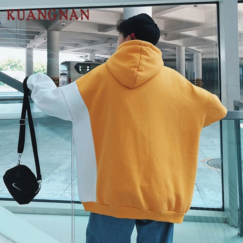 Мужская толстовка в японском стиле KUANGNAN с капюшоном Харадзюку Японская уличная