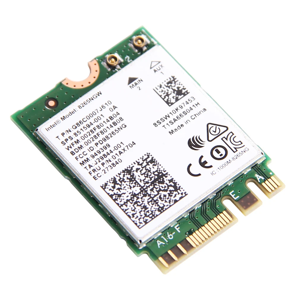 Двухдиапазонная беспроводная Wi Fi карта Fenvi 867 Мбит/с для 8265NGW 802.11ac Bluetooth 4 2 8265ac NGFF Wlan