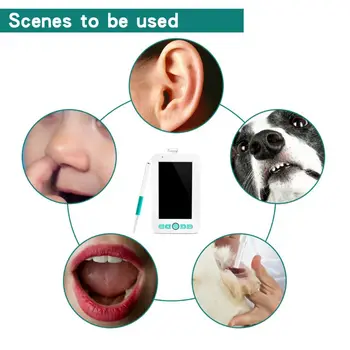 

4.3" HD 1080P Endoscope Borescope Camera Ear Cleaning Spoon with Screen & 6 LED