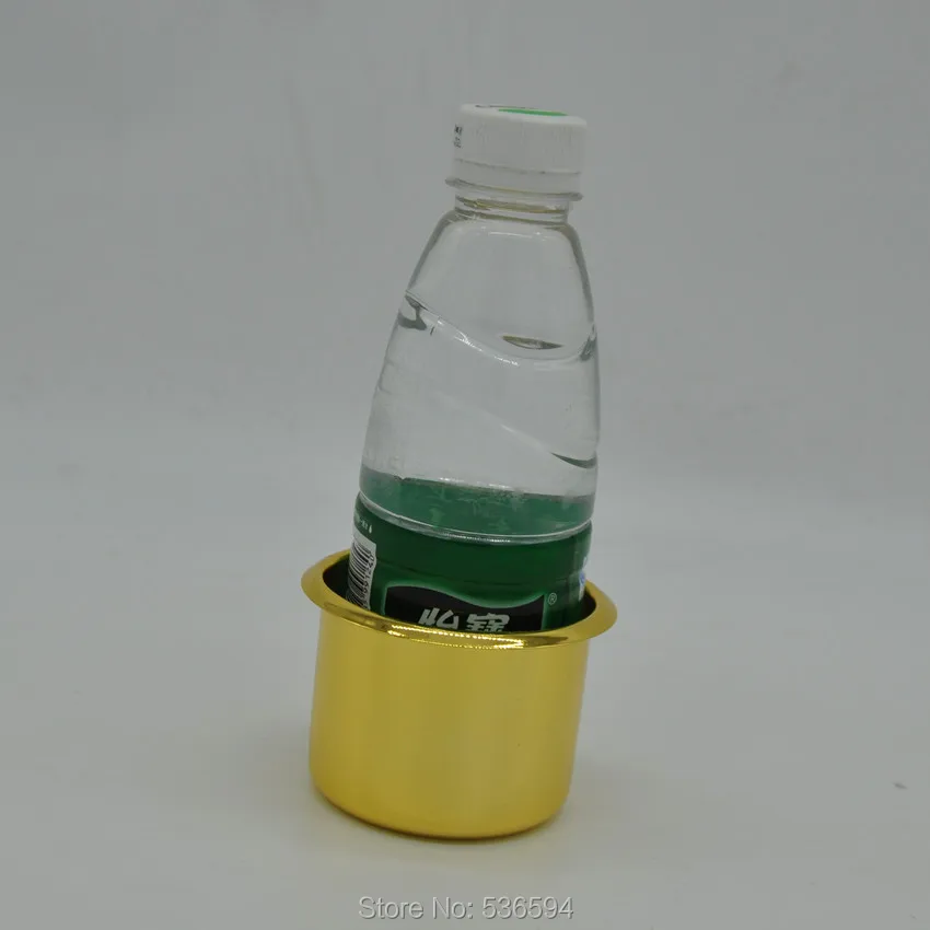 

gold plating cup holder for the bottle on the table yatch cup holder Camper office table touring car and caravan drink bracket