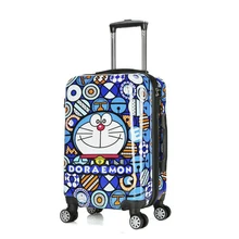 TRAVEL TALE 18 "20" 24 "дюймовый жесткий чехол с принтом «Doraemon» Тележная дорожная сумка дети прокатки Чемодан чемодан