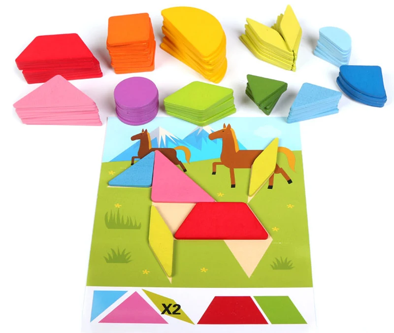 MYHOESWD деревянные строительные блоки, красочные геометрические сборные строительные блоки для раннего возраста, Обучающие деревянные игрушки для обучения