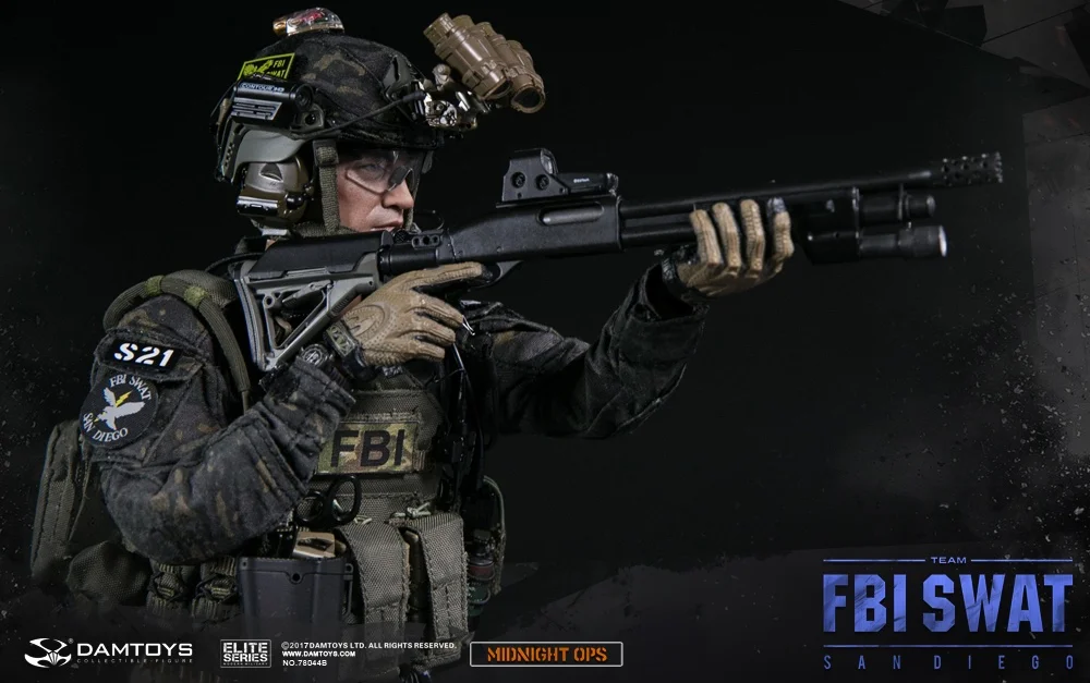 Плотина DAMTOYS 78044A/B 1/6 США FBI SWAT Коллекция фигурка для фанатов подарок на праздник