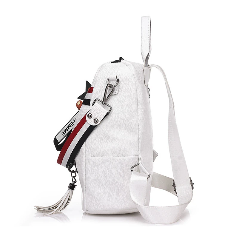 Nevenka Women Leather Backpack Fashion School Bag for Girls Zipper Backpack with Tassel Anti Thief Backpacks Female Travel Bags11