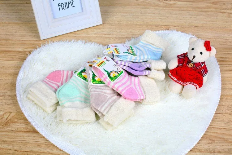 6 пар/лот, 6 цветов, осенне-зимние детские носки из хлопка носки для малышей 0-5 лет Детские носки для девочек и мальчиков