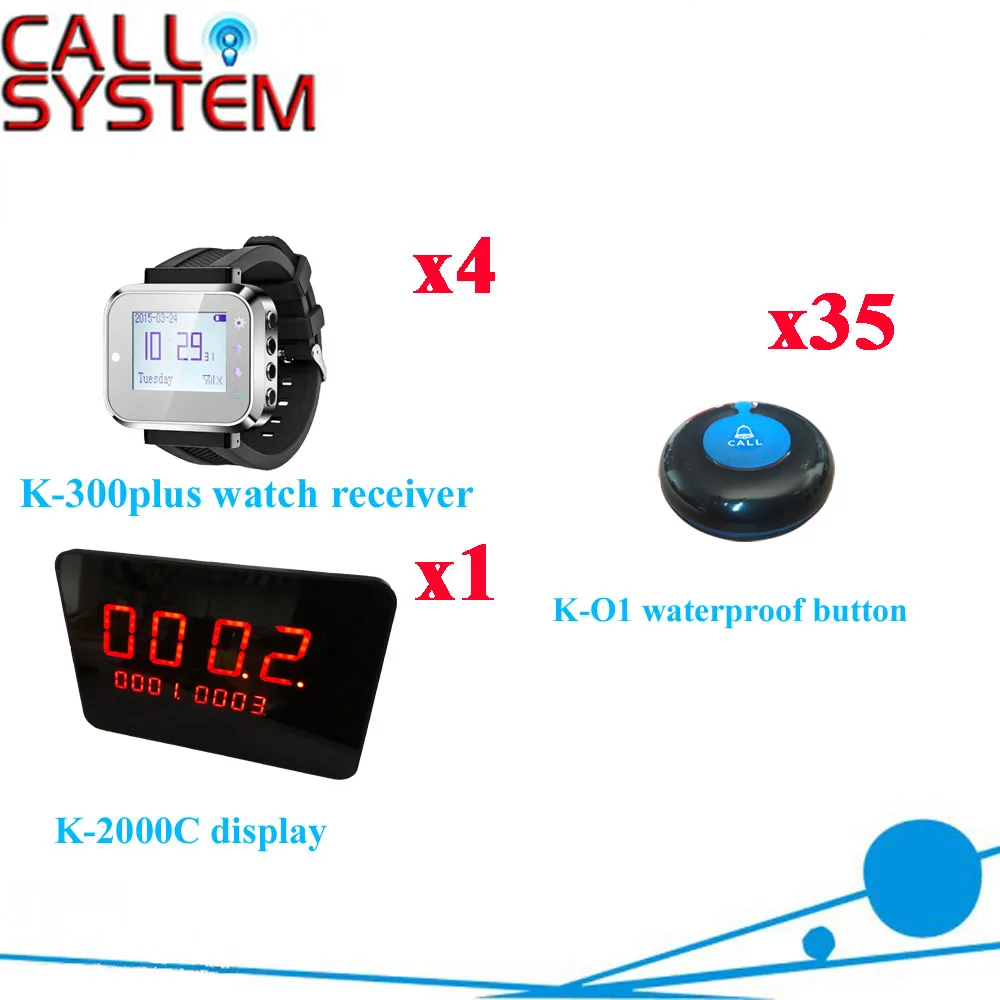 Wireless Waiter Call Bell System For Restaurant Pager(1 display+4 watch+35 call button) | Компьютеры и офис