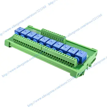 

10 channels 24V 10A DIN rail mount Relay Module driver board output amplifier board PLC board relay SRD-24VDC-SL-C PNP
