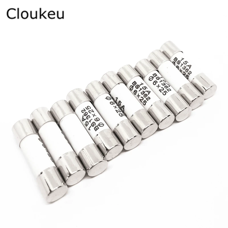 20A 6*25 Ceramic Fuse 250V 20a RO57 Fast blow fuse 10Pcs | Обустройство дома
