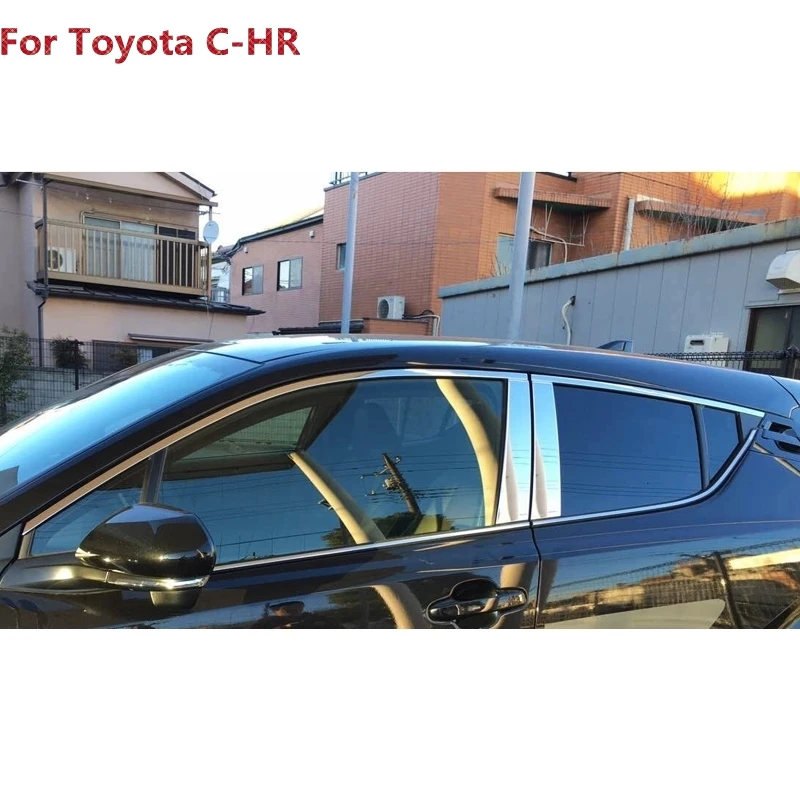 Новинка 18 шт. для Toyota C HR CHR 2016 2017 нержавеющая сталь оконная формовочная отделка