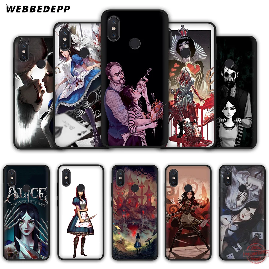 WEBBEDEPP Alice Madness Returns Soft Silicone Case for Xiaomi Mi 6 8 9 SE MAX 3 A1 A2 Lite F1 Cover | Мобильные телефоны и