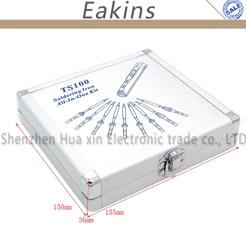 TS100 Цифровой Регулируемый Электрический мини программируемый паяльник Набор инструментов комплект+ 9 шт. ПАЯЛЬНЫЕ НАКОНЕЧНИКИ красиво упакованы в подарок