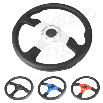 

14" 350mm Car Auto Racing Steering Wheel with Horn Button for most type Black 1 Piece