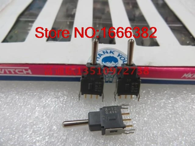 

Imported A-13AB button switch 0.4VA gold-plated 3 feet 3 stalls with a fixed bracket shaking his head switch