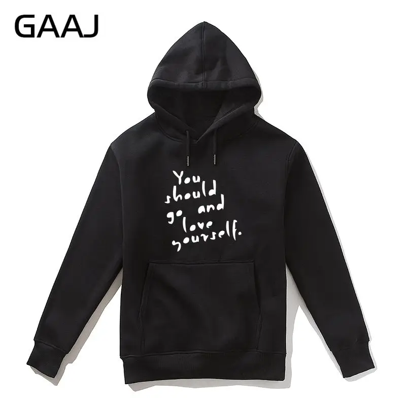 GAAJ &quotвы должны пойти и Love Yourself&quot Для мужчин худи женские для скейтборда