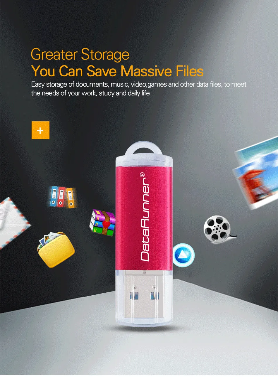 DataRunner высокое Скорость USB Flash Drive Мини накопитель 16 ГБ 32 ГБ, 64 ГБ и 128 ГБ 256 ГБ флэш-памяти USB Stick 3,0 флешки и диск