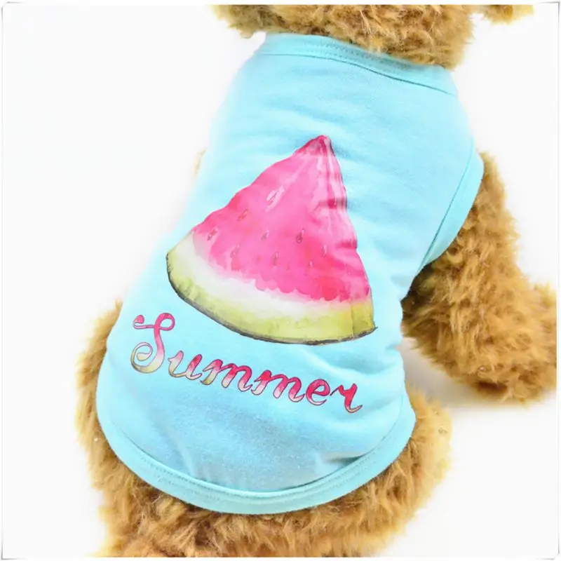 Кролик арбуз карамельный цвет рубашка собака кошка летняя одежда для домашних животных жилеты розовый пончики жилеты