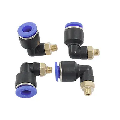 

4 Pcs 5mm Screw 6mm Hole Pneumatic Quick Joint Fittings