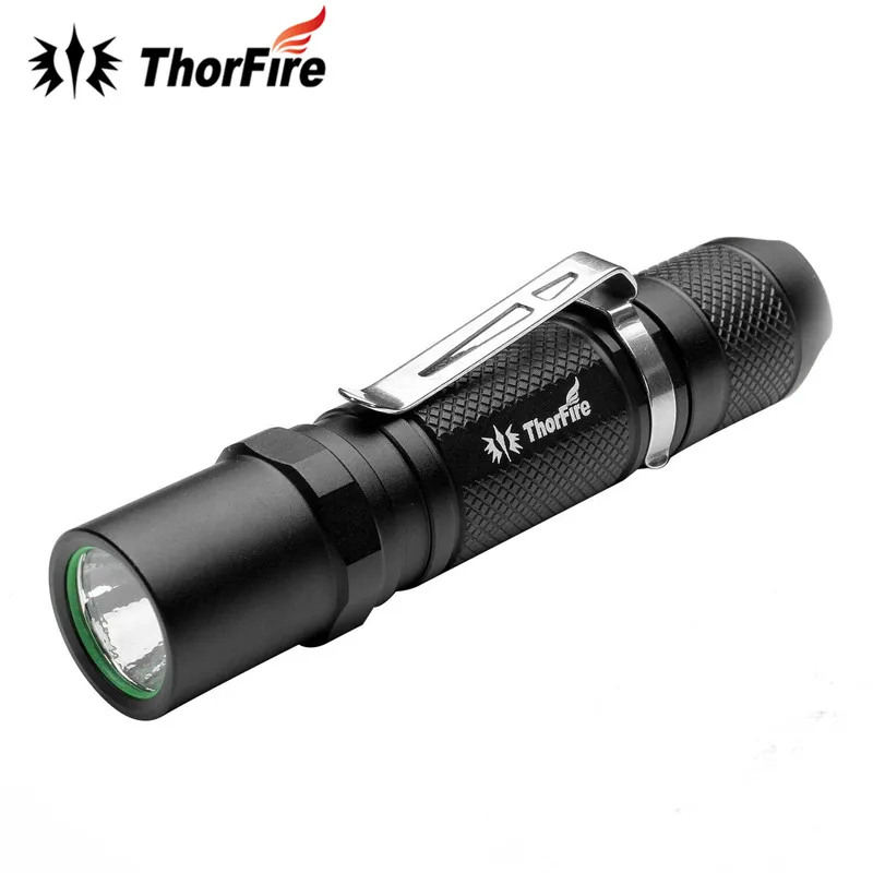 

ThorFire TG06S 2-R5 Aluminum alloy Tactical 500LM 3 Modes LED Flashlight 14500 AA Torch Light for camping fishing
