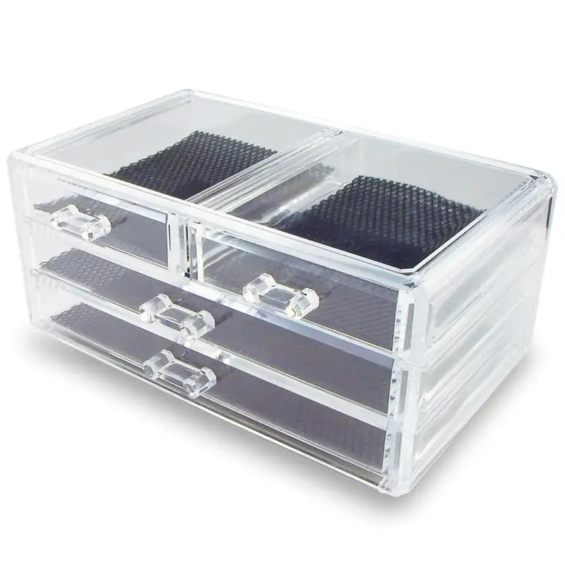 3-слойные прозрачные акриловые изделия для маникюра Органайзер 3 ящик для хранения нижнего белья прозрачный пластиковый ящик для хранения косметики органайзер для хранения косметики