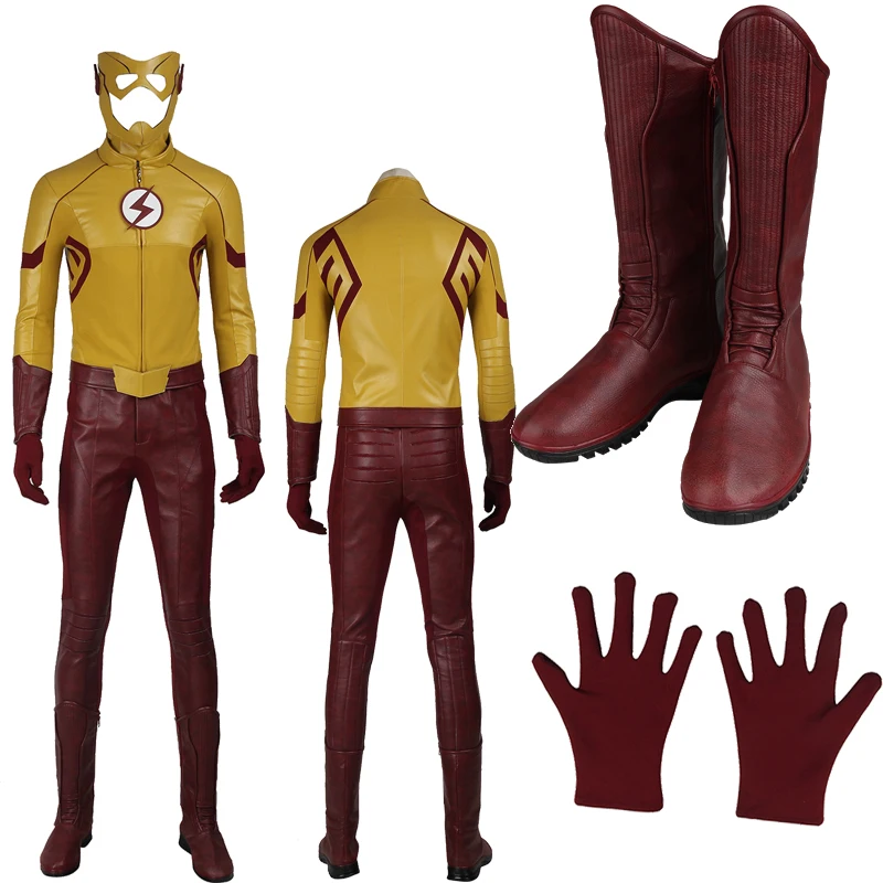 

New Version Kids Flash Cosplay Flash Season 3 Wally West Cosply Costume Any Size
