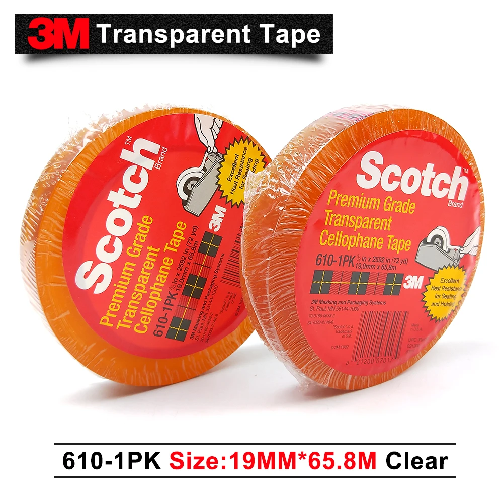 Прозрачная лента для сотового телефона 3 м 610 1PK 19 мм * 65 8 м|tape tape|3m scotch tapetape transparent |