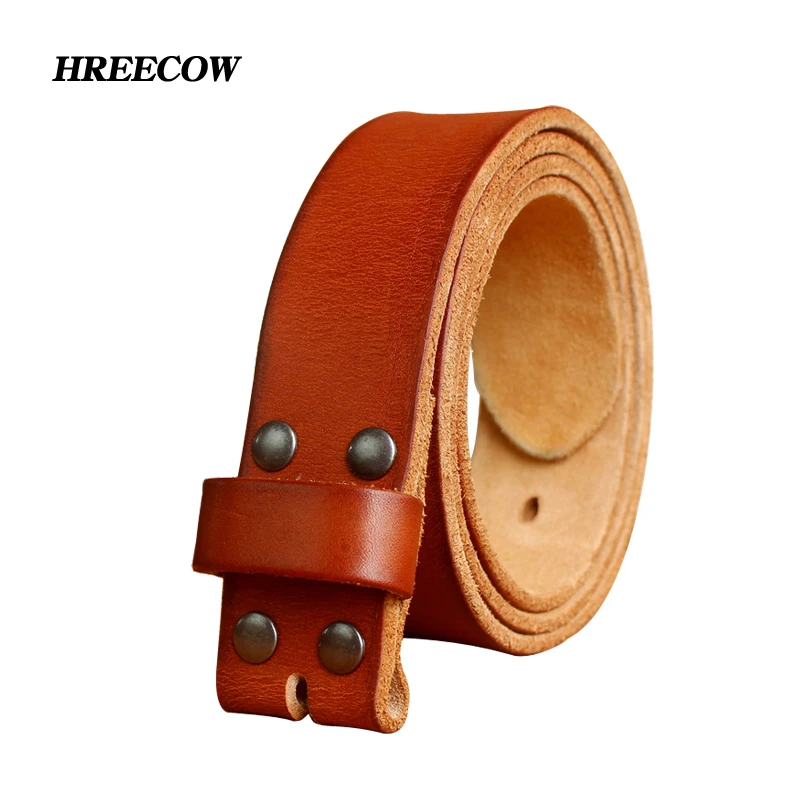 Cinturones para hombre, correa de piel de vaca auténtica con agujeros, 3,8 cm ancho, sin hebilla|belt for men|designer belts for menbelt designer - AliExpress