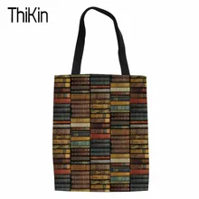 THIKIN/холщовая Экологичная сумка для мамы, сумка для покупок с принтом, модная женская сумка, сумка для книг, сумки на плечо