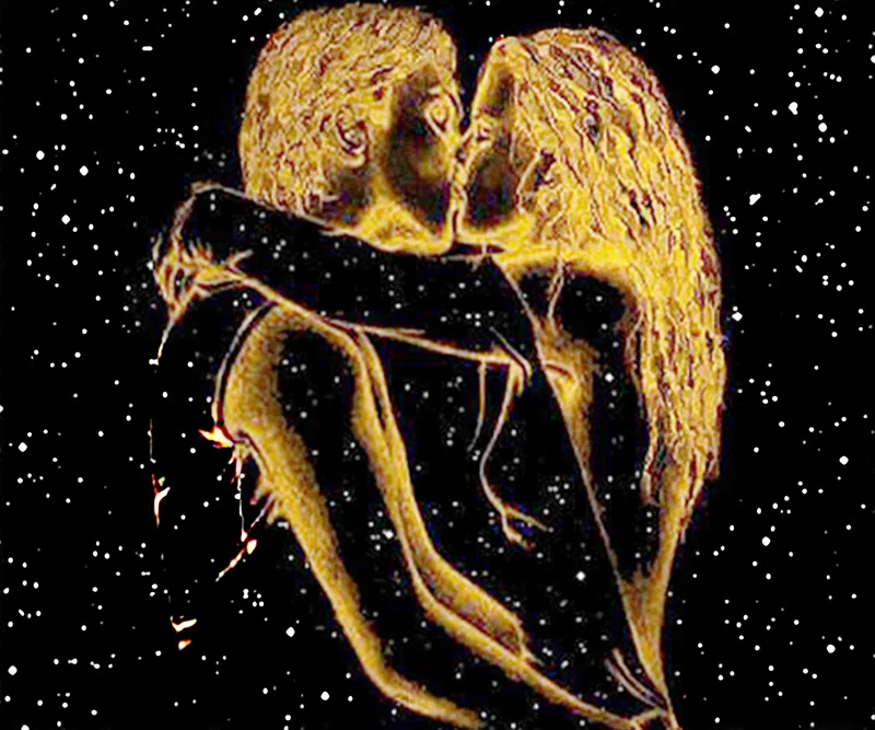 Картина с спокойной ночи с поцелуем