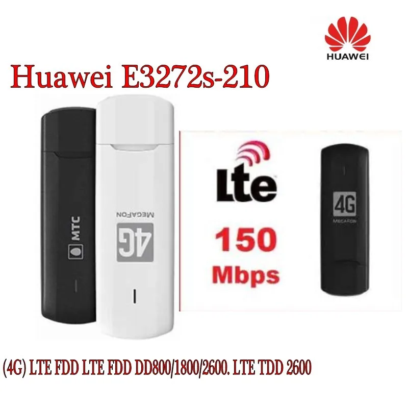 Разблокированный мобильный USB накопитель Huawei E3272s 210 Cat4 4G LTE 150 Мбит/с с