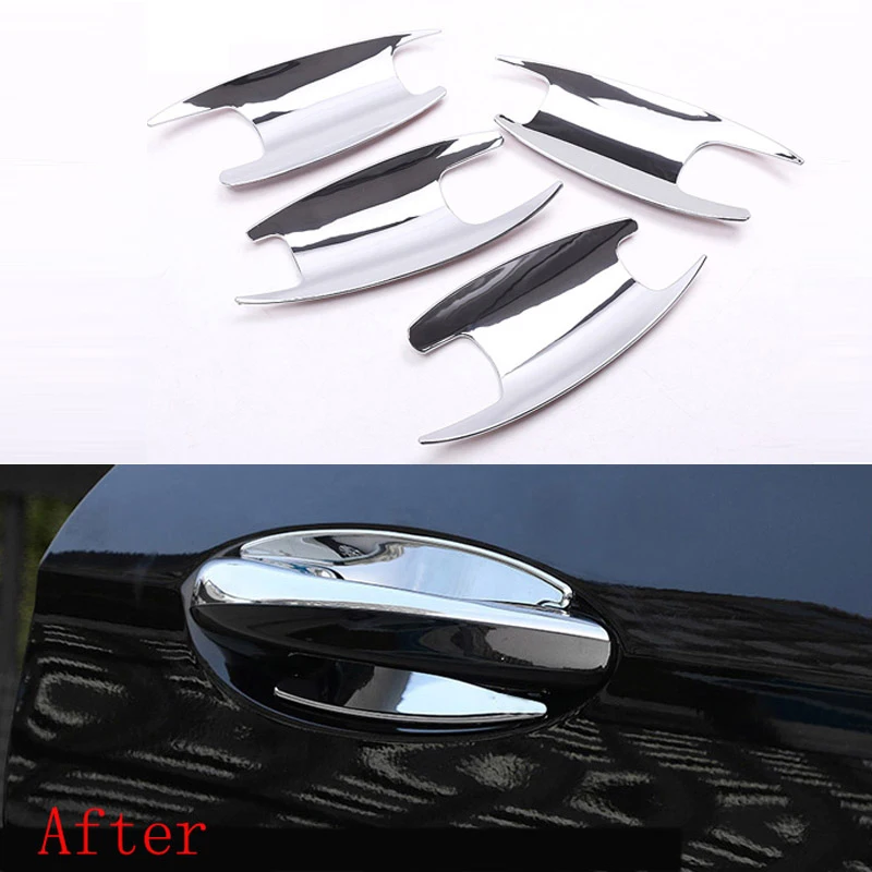4pcs 20 * 15.5cm/20 17cm Silver Rear Tail Door Bowl Trim Chrome Cover Sticker For Mercedes Benz C-Class GLC-Class 2015 -2018 | Автомобили